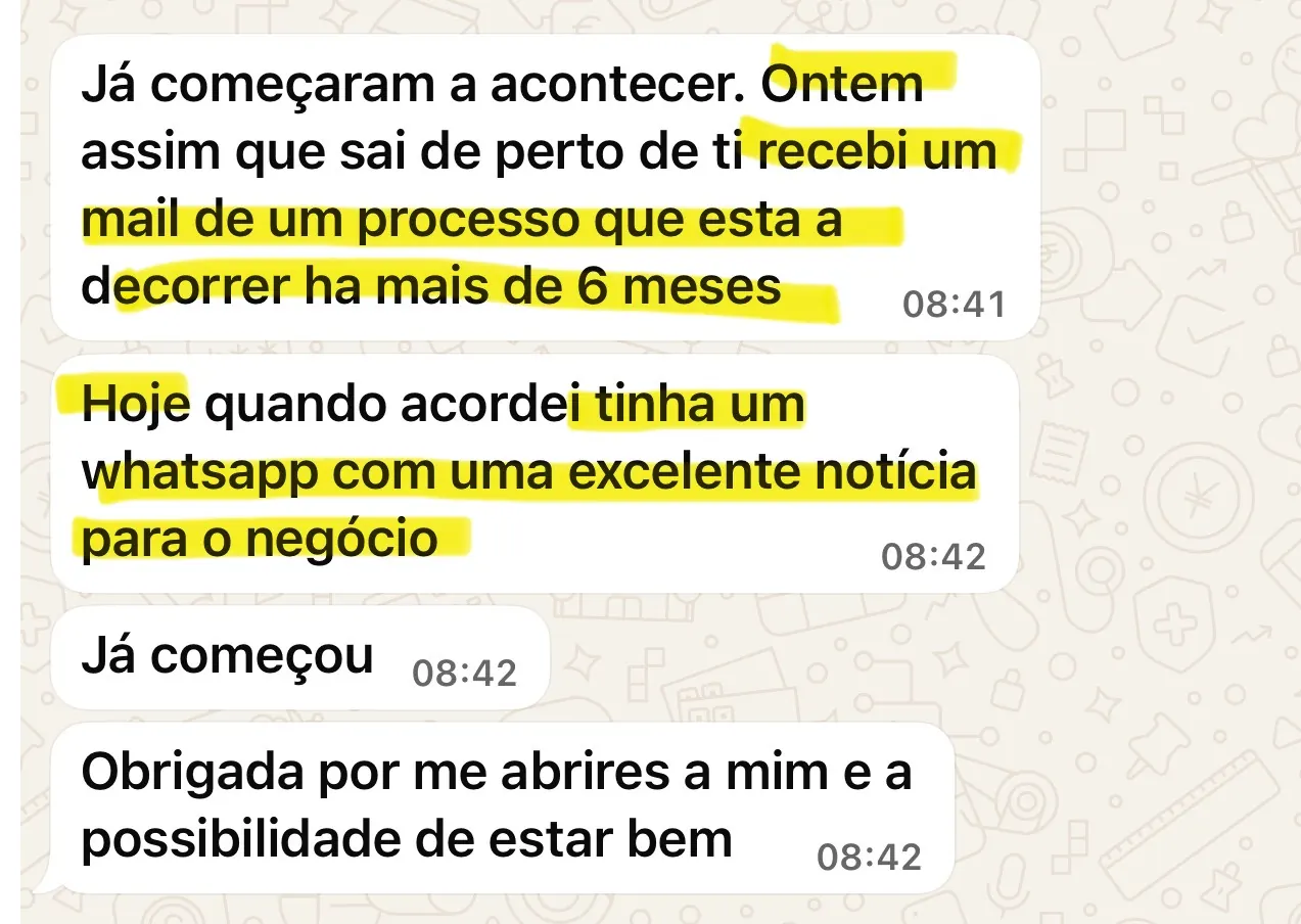 Depoimento da Joana sobre notícia para o negócio